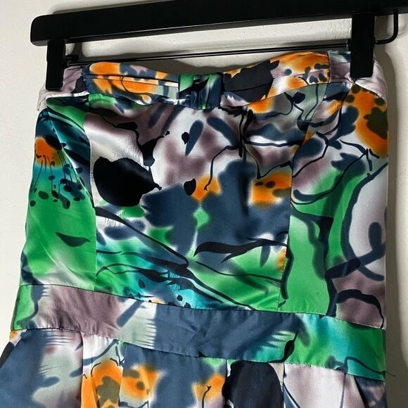 The Limited Strapless Floral Grafitti Dress Size 4 - Picture 4 of 10